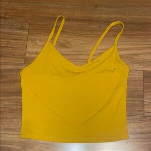 Forever 21 Yellow Sleeveless Crop Camisole
